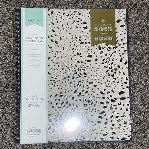 Blue Sky Day Designer 2025-2026 Planner - Black and White